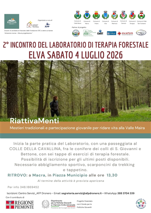 2° Incontro del laboratorio di terapia forestale